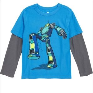 Tea Collection Robot Graphic Layered Long Sleeve T